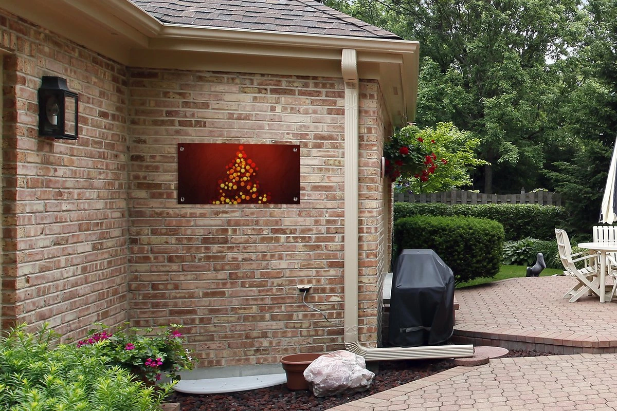 Affiche De Jardin Arbre De Noël Abstrait Fait De Lumières - 80x40 Cm 9 Affiche De Jardin Arbre De Noël Abstrait Fait De Lumières - 80x40 Cm – Image 7