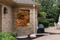 Affiche Jardin - Toile Posters De Jardin Extérieur - Chatons Endormis Et Maman Chat Entre Les Décorations De Noël - 90x120 Cm - Jardin -Jingle Bells Boutique 1200x800 2641