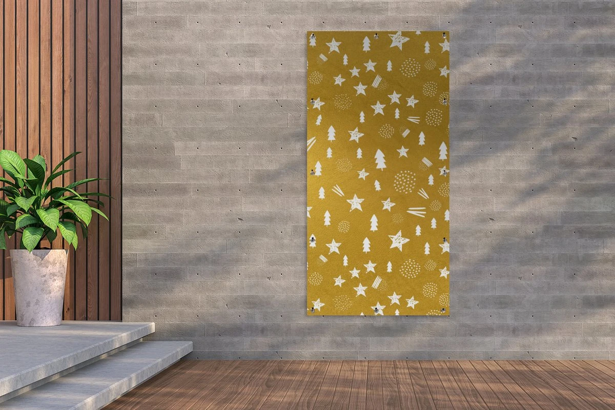 Décoration Murale Extérieure Noël - Fête - Goud - 80x160 Cm - Toile De Jardin - Poster Extérieur 4 Décoration Murale Extérieure Noël - Fête - Goud - 80x160 Cm - Toile De Jardin - Poster Extérieur – Image 2