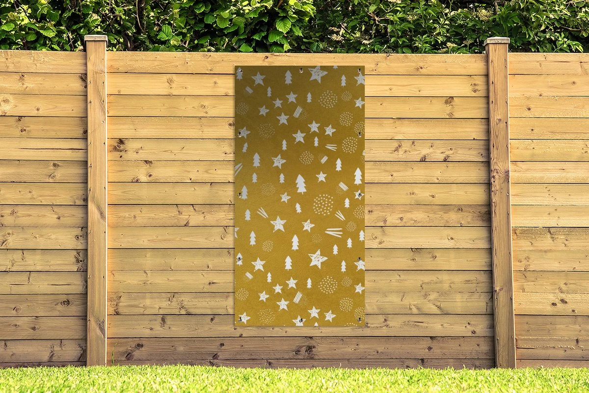 Décoration Murale Extérieure Noël - Fête - Goud - 80x160 Cm - Toile De Jardin - Poster Extérieur 5 Décoration Murale Extérieure Noël - Fête - Goud - 80x160 Cm - Toile De Jardin - Poster Extérieur – Image 3