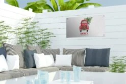 Poster De Jardin Noël - Couronne De Noël - Joyeux Noël - Citations - Proverbes - 60x30 Cm - Toile De Jardin -Jingle Bells Boutique 1200x800 2693