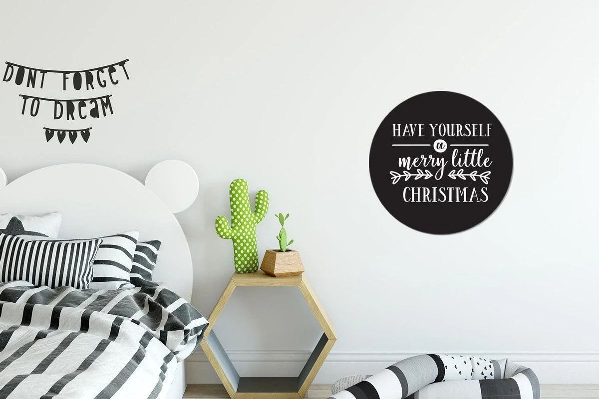 Citation De Noël Ayez Un Joyeux Petit Noël Avec Un Fond Noir Sticker Papier Peint Cercle Mural - ⌀ 30 Cm - Peinture Ronde - Cercle Papier Peint - Cercle Mural - Cercle Vivant - Autocollant & Découpe Ronde 5 Citation De Noël Ayez Un Joyeux Petit Noël Avec Un Fond Noir Sticker Papier Peint Cercle Mural - ⌀ 30 Cm - Peinture Ronde - Cercle Papier Peint - Cercle Mural - Cercle Vivant - Autocollant & Découpe Ronde – Image 3