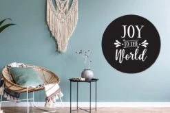 Citation De Noël Joy Au Monde Sur Fond Noir Sticker Mural Cercle Mural - 100x100 Cm - Peinture Ronde - Cercle Papier Peint - Cercle Mural - Cercle Vivant - Autocollant Et Découpe Ronde -Jingle Bells Boutique 1200x800 270