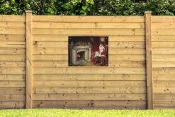 Une Illustration Du Père Noël à Sa Cheminée Affiche De Jardin 80x60 Cm - Toile De Jardin / Toile D'extérieur / Peintures D'extérieur (décoration De Jardin) -Jingle Bells Boutique 1200x800 2708