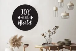 Citation De Noël Joy Au Monde Sur Fond Noir Sticker Mural Cercle Mural - 100x100 Cm - Peinture Ronde - Cercle Papier Peint - Cercle Mural - Cercle Vivant - Autocollant Et Découpe Ronde -Jingle Bells Boutique 1200x800 271