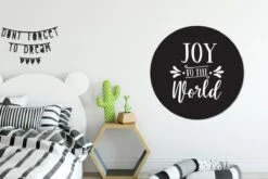 Citation De Noël Joy Au Monde Sur Fond Noir Sticker Mural Cercle Mural - 100x100 Cm - Peinture Ronde - Cercle Papier Peint - Cercle Mural - Cercle Vivant - Autocollant Et Découpe Ronde -Jingle Bells Boutique 1200x800 272