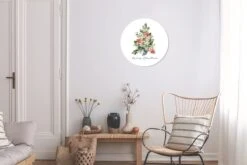 Cercle De Papier Peint - Noël - Aquarelle - Sapin De Noël - 30x30 Cm - Cercle Mural - Auto-adhésif - Autocollant De Papier Peint Rond -Jingle Bells Boutique 1200x800 292
