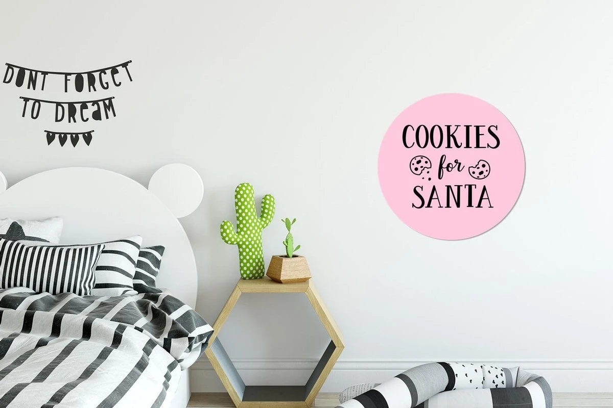 Quote Cookies For Santa Décoration Murale Noël Pastel Rose Wall Circle Wallpaper Sticker - ⌀ 30 Cm - Peinture Ronde - Cercle De Papier Peint - Cercle Mural - Cercle Vivant - Autocollant Et Découpe Ronde 4 Quote Cookies For Santa Décoration Murale Noël Pastel Rose Wall Circle Wallpaper Sticker - ⌀ 30 Cm - Peinture Ronde - Cercle De Papier Peint - Cercle Mural - Cercle Vivant - Autocollant Et Découpe Ronde – Image 2