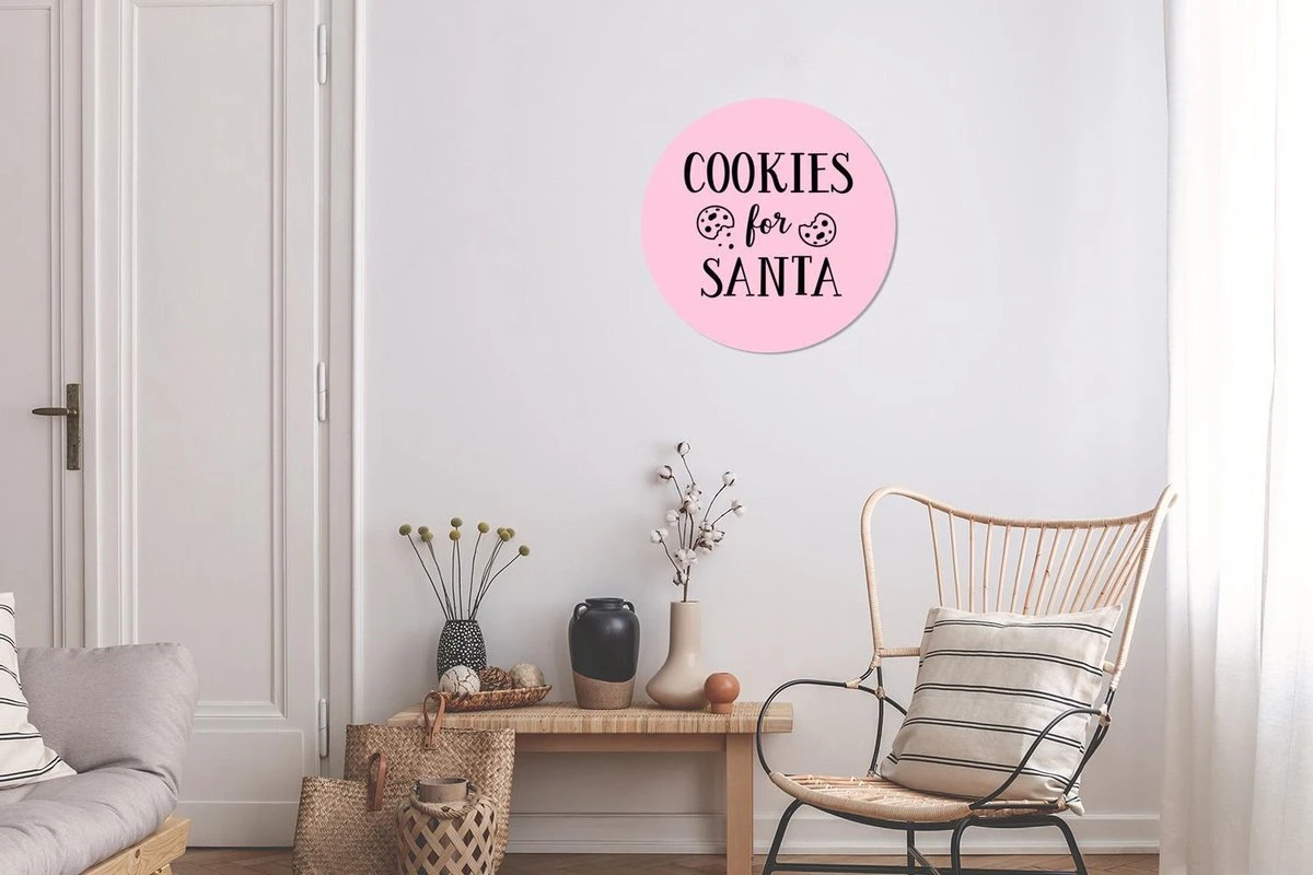 Quote Cookies For Santa Décoration Murale Noël Pastel Rose Wall Circle Wallpaper Sticker - ⌀ 30 Cm - Peinture Ronde - Cercle De Papier Peint - Cercle Mural - Cercle Vivant - Autocollant Et Découpe Ronde 5 Quote Cookies For Santa Décoration Murale Noël Pastel Rose Wall Circle Wallpaper Sticker - ⌀ 30 Cm - Peinture Ronde - Cercle De Papier Peint - Cercle Mural - Cercle Vivant - Autocollant Et Découpe Ronde – Image 3