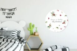 WallCircle - Stickers Muraux - Cercle Papier Peint - Noël - Baies - Plantes - 50x50 Cm - Cercle Mural - Auto Adhésif - Autocollant Papier Peint Rond -Jingle Bells Boutique 1200x800 336