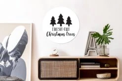 Citation Arbres De Noël Fraîchement Coupés Sur Fond Blanc Sticker Mural Cercle Mural - 80x80 Cm - Peinture Ronde - Cercle Papier Peint - Cercle Mural - Cercle Vivant - Autocollant & Coupe Ronde -Jingle Bells Boutique 1200x800 341