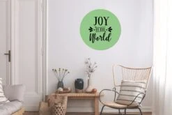 Citation De Noël Joy Au Monde Sur Fond Vert Sticker Papier Peint Cercle Mural - 80x80 Cm - Peinture Ronde - Cercle Papier Peint - Cercle Mural - Cercle Vivant - Autocollant & Coupe Ronde -Jingle Bells Boutique 1200x800 352
