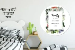 WallCircle - Stickers Muraux - Cercle Papier Peint - Noël - Citation - Famille - 140x140 Cm - Cercle Mural - Auto Adhésif - Autocollant Rond Papier Peint -Jingle Bells Boutique 1200x800 381