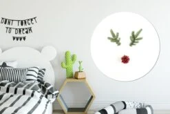 WallCircle - Stickers Muraux - Cercle Papier Peint - Noël - Hiver - Renne - 120x120 Cm - Cercle Mural - Auto Adhésif - Sticker Papier Peint Rond XXL -Jingle Bells Boutique 1200x800 401