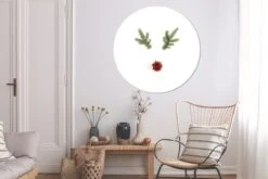 WallCircle - Stickers Muraux - Cercle Papier Peint - Noël - Hiver - Renne - 120x120 Cm - Cercle Mural - Auto Adhésif - Sticker Papier Peint Rond XXL -Jingle Bells Boutique 1200x800 403