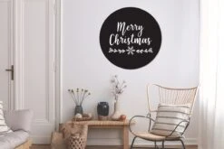 Citation De Noël Joyeux Noël Sur Fond Noir Sticker Papier Peint Cercle Mural - 100x100 Cm - Peinture Ronde - Cercle Papier Peint - Cercle Mural - Cercle Vivant - Autocollant Et Découpe Ronde -Jingle Bells Boutique 1200x800 413