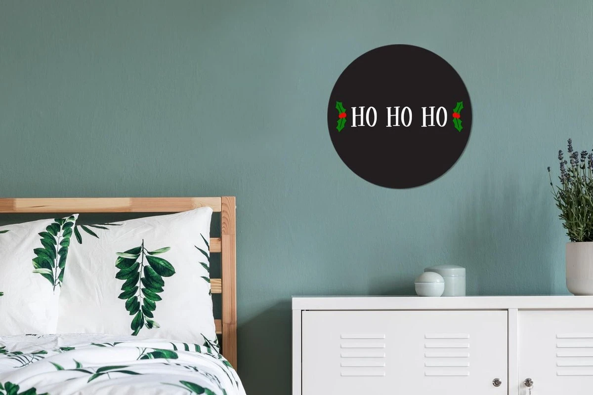 Citation De Noël Ho Ho Ho Sur Un Fond Noir Sticker Mural Cercle Mural - ⌀ 30 Cm - Peinture Ronde - Cercle De Papier Peint - Cercle Mural - Cercle Vivant - Autocollant Et Découpe Ronde 6 Citation De Noël Ho Ho Ho Sur Un Fond Noir Sticker Mural Cercle Mural - ⌀ 30 Cm - Peinture Ronde - Cercle De Papier Peint - Cercle Mural - Cercle Vivant - Autocollant Et Découpe Ronde – Image 4