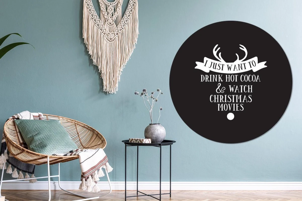 Citation De Noël Je Veux Juste Boire Du Chocolat Chaud Avec Un Fond Noir Sticker Mural Cercle Mural - ⌀ 120 Cm - Peinture Ronde - Cercle Papier Peint - Cercle Mural - Cercle Vivant - Autocollant Et Découpe Ronde 7 Citation De Noël Je Veux Juste Boire Du Chocolat Chaud Avec Un Fond Noir Sticker Mural Cercle Mural - ⌀ 120 Cm - Peinture Ronde - Cercle Papier Peint - Cercle Mural - Cercle Vivant - Autocollant Et Découpe Ronde – Image 5