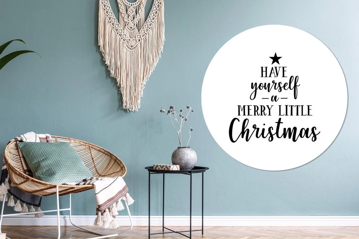 Citation De Noël Ayez Un Joyeux Petit Noël Avec Un Fond Blanc Sticker Papier Peint Cercle Mural - ⌀ 120 Cm - Peinture Ronde - Cercle Papier Peint - Cercle Mural - Cercle Vivant - Autocollant & Découpe Ronde 4 Citation De Noël Ayez Un Joyeux Petit Noël Avec Un Fond Blanc Sticker Papier Peint Cercle Mural - ⌀ 120 Cm - Peinture Ronde - Cercle Papier Peint - Cercle Mural - Cercle Vivant - Autocollant & Découpe Ronde – Image 2