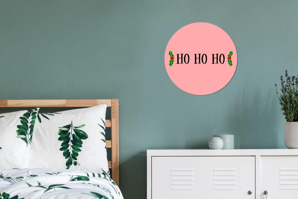 Citation De Noël Ho Ho Ho Avec Un Fond Rose Sticker Mural Cercle Mural - ⌀ 30 Cm - Peinture Ronde - Cercle Papier Peint - Cercle Mural - Cercle Vivant - Autocollant & Découpe Ronde 4 Citation De Noël Ho Ho Ho Avec Un Fond Rose Sticker Mural Cercle Mural - ⌀ 30 Cm - Peinture Ronde - Cercle Papier Peint - Cercle Mural - Cercle Vivant - Autocollant & Découpe Ronde – Image 2