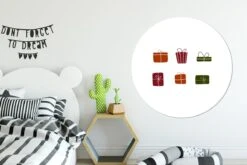 WallCircle - Stickers Muraux - Cercle Papier Peint - Noël - Cadeau - Design - 140x140 Cm - Cercle Mural - Auto Adhésif - Autocollant Rond Papier Peint -Jingle Bells Boutique 1200x800 467