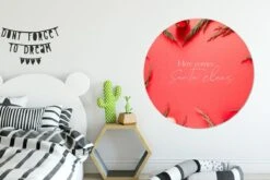 WallCircle - Stickers Muraux - Cercle Papier Peint - Noël - Rouge - Citation - 140x140 Cm - Cercle Mural - Auto Adhésif - Autocollant Rond Papier Peint -Jingle Bells Boutique 1200x800 472