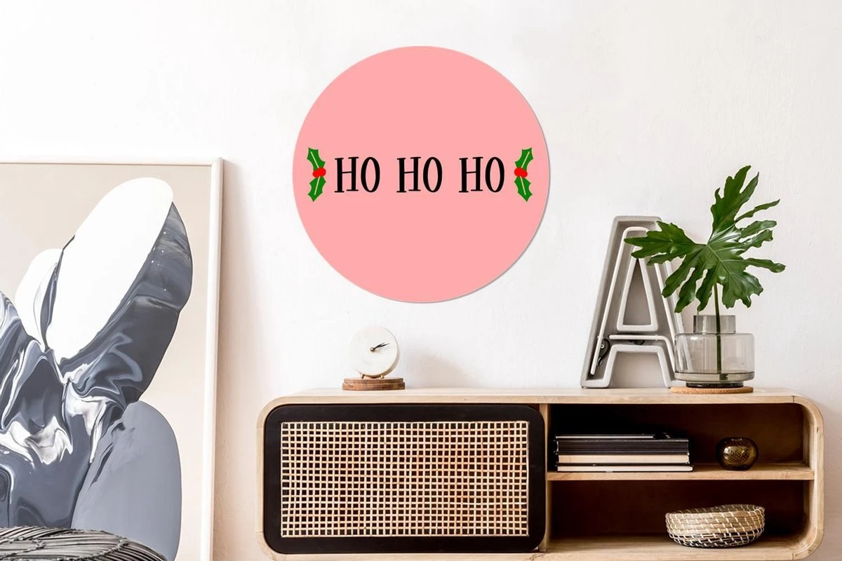Citation De Noël Ho Ho Ho Avec Un Fond Rose Sticker Mural Cercle Mural - 80x80 Cm - Peinture Ronde - Cercle Papier Peint - Cercle Mural - Cercle Vivant - Autocollant Et Découpe Ronde 4 Citation De Noël Ho Ho Ho Avec Un Fond Rose Sticker Mural Cercle Mural - 80x80 Cm - Peinture Ronde - Cercle Papier Peint - Cercle Mural - Cercle Vivant - Autocollant Et Découpe Ronde – Image 2