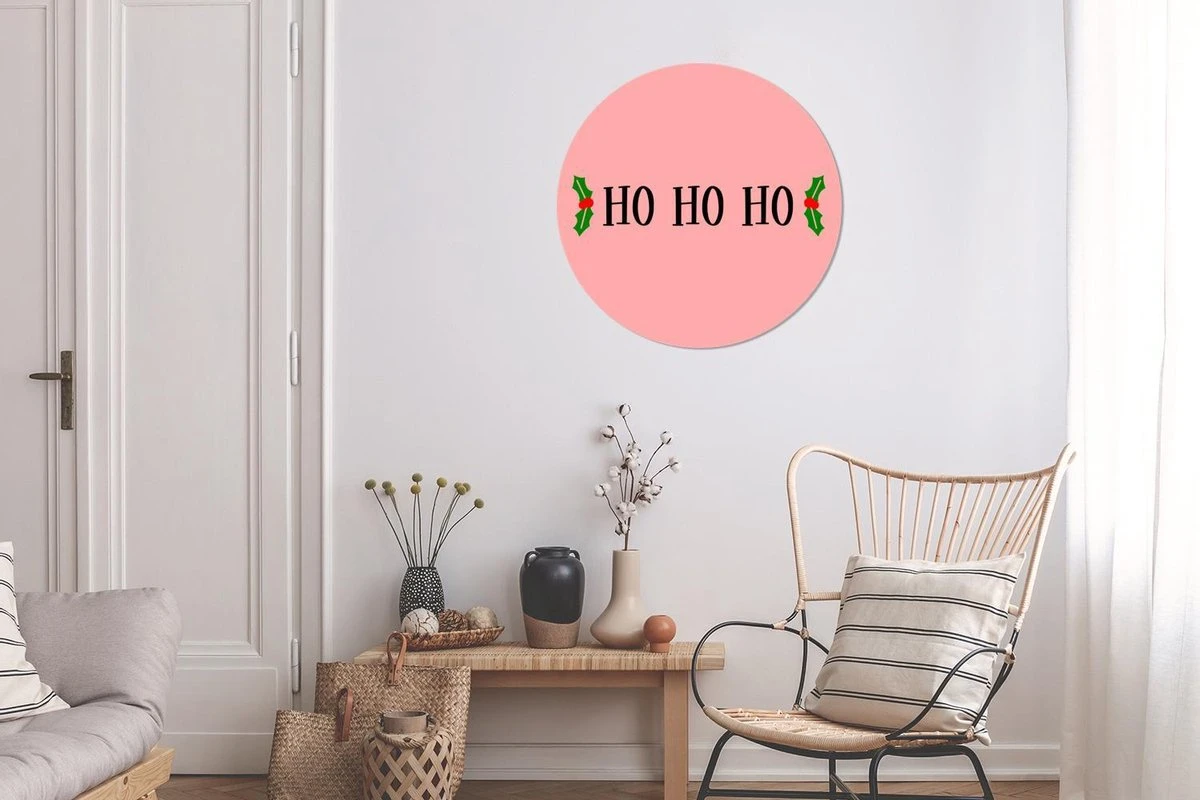 Citation De Noël Ho Ho Ho Avec Un Fond Rose Sticker Mural Cercle Mural - 80x80 Cm - Peinture Ronde - Cercle Papier Peint - Cercle Mural - Cercle Vivant - Autocollant Et Découpe Ronde 7 Citation De Noël Ho Ho Ho Avec Un Fond Rose Sticker Mural Cercle Mural - 80x80 Cm - Peinture Ronde - Cercle Papier Peint - Cercle Mural - Cercle Vivant - Autocollant Et Découpe Ronde – Image 5