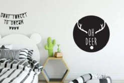 Citation De Noël Oh Cerf Sur Fond Noir Sticker Mural Cercle Mural - 80x80 Cm - Peinture Ronde - Cercle Papier Peint - Cercle Mural - Cercle Vivant - Autocollant & Découpe Ronde -Jingle Bells Boutique 1200x800 508