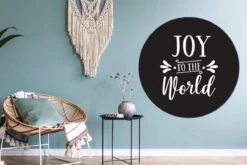 Citation De Noël Joy Au Monde Sur Fond Noir Sticker Mural - ⌀ 140 Cm - Peinture Ronde - Cercle De Papier Peint - Cercle Mural - Cercle Vivant - Autocollant Et Découpe Ronde -Jingle Bells Boutique 1200x800 515