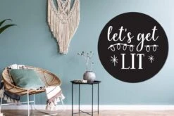 Citation De Noël Allumons - Nous Sur Fond Noir Sticker Papier Peint Cercle Mural - ⌀ 120 Cm - Peinture Ronde - Cercle Papier Peint - Cercle Mural - Cercle Vivant - Autocollant & Découpe Ronde -Jingle Bells Boutique 1200x800 527