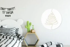 Wallpaper Circle - Hiver - Noël - Arbre - Perles - 80x80 Cm - Wall Circle - Auto-Adhésif - Autocollant Rond Pour Papier Peint -Jingle Bells Boutique 1200x800 533