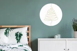 Wallpaper Circle - Hiver - Noël - Arbre - Perles - 80x80 Cm - Wall Circle - Auto-Adhésif - Autocollant Rond Pour Papier Peint -Jingle Bells Boutique 1200x800 535