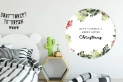 WallCircle - Stickers Muraux - Cercle Papier Peint - Noël - Citation - Aquarelle - 140x140 Cm - Cercle Mural - Auto Adhésif - Autocollant Rond Papier Peint -Jingle Bells Boutique 1200x800 554