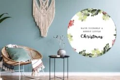 WallCircle - Stickers Muraux - Cercle Papier Peint - Noël - Citation - Aquarelle - 140x140 Cm - Cercle Mural - Auto Adhésif - Autocollant Rond Papier Peint -Jingle Bells Boutique 1200x800 555