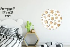 WallCircle - Stickers Muraux - Cercle Papier Peint - Noël - Biscuit - Cuisson - 80x80 Cm - Cercle Mural - Auto Adhésif - Autocollant Rond Papier Peint -Jingle Bells Boutique 1200x800 559