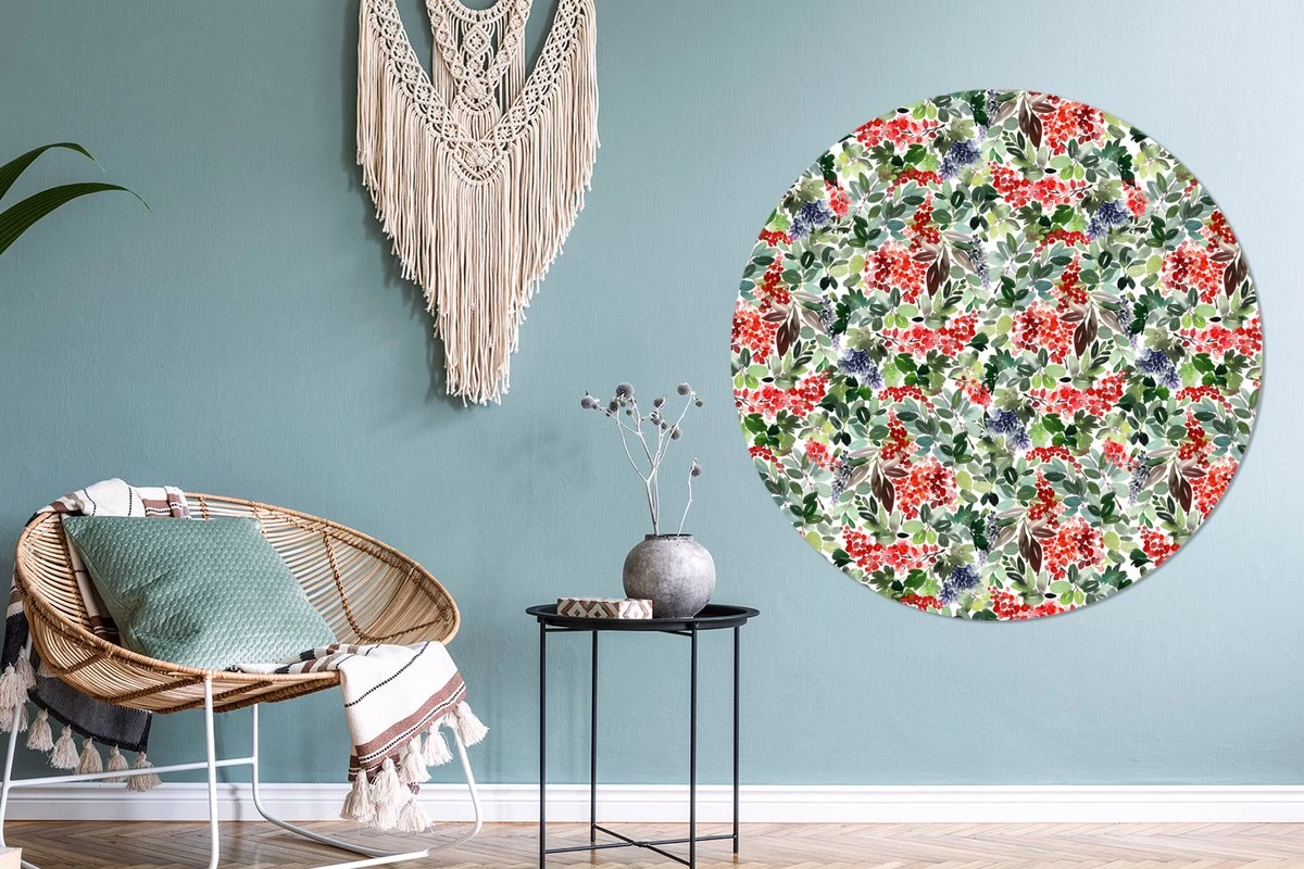 WallCircle - Stickers Muraux - Cercle Papier Peint - Aquarelle - Noël - Gui - 140x140 Cm - Cercle Mural - Auto Adhésif - Autocollant Rond Papier Peint 7 WallCircle - Stickers Muraux - Cercle Papier Peint - Aquarelle - Noël - Gui - 140x140 Cm - Cercle Mural - Auto Adhésif - Autocollant Rond Papier Peint – Image 5