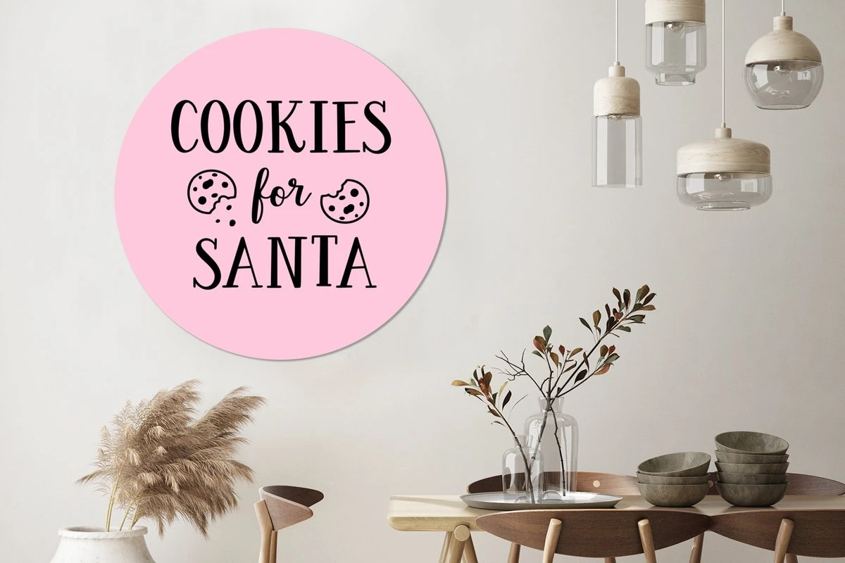Quote Cookies For Santa Décoration Murale Noël Pastel Rose Wall Circle Wallpaper Sticker - ⌀ 140 Cm - Peinture Ronde - Cercle De Papier Peint - Cercle Mural - Cercle Vivant - Autocollant Et Découpe Ronde 8 Quote Cookies For Santa Décoration Murale Noël Pastel Rose Wall Circle Wallpaper Sticker - ⌀ 140 Cm - Peinture Ronde - Cercle De Papier Peint - Cercle Mural - Cercle Vivant - Autocollant Et Découpe Ronde – Image 6