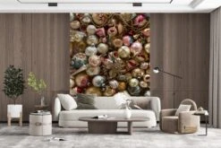 Papier Peint Papier Peint Photo En Vinyle - Un Ensemble De Décorations De Noël Vintage Largeur 165 Cm X Hauteur 220 Cm - Tirage Photo Sur Papier Peint (disponible En 7 Tailles) -Jingle Bells Boutique 1200x800 609