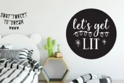 Citation De Noël Allumons - Nous Sur Un Fond Noir Sticker Mural Cercle Mural - ⌀ 140 Cm - Peinture Ronde - Cercle Papier Peint - Cercle Mural - Cercle Vivant - Autocollant & Coupe Ronde -Jingle Bells Boutique 1200x800 645