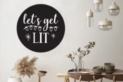 Citation De Noël Allumons - Nous Sur Un Fond Noir Sticker Mural Cercle Mural - ⌀ 140 Cm - Peinture Ronde - Cercle Papier Peint - Cercle Mural - Cercle Vivant - Autocollant & Coupe Ronde -Jingle Bells Boutique 1200x800 646