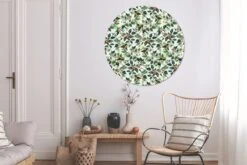 WallCircle - Stickers Muraux - Cercle Papier Peint - Noël - Noël - Aquarelle - Motif - 140x140 Cm - Cercle Mural - Auto Adhésif - Autocollant Papier Peint Rond -Jingle Bells Boutique 1200x800 652