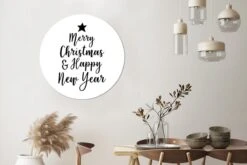 Citation De Noël Joyeux Noël Et Happy Année Sur Un Autocollant De Fond D'écran Blanc Cercle Mur - 100x100 Cm - Peinture Ronde - Cercle De Papier Peint - Cercle De Mur - Cercle Vivant - Auto-adhésif Découpe Et Rond -Jingle Bells Boutique 1200x800 68