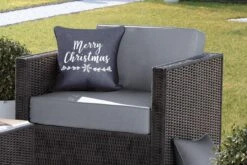 Coussins D'extérieur - Jardin - Citation De Noël Joyeux Noël Sur Fond Noir - 40x40 Cm -Jingle Bells Boutique 1200x800 726