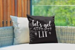 Coussins D'extérieur - Jardin - Citation De Noël Allumons - Nous Sur Fond Noir - 40x40 Cm -Jingle Bells Boutique 1200x800 750