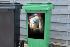 Autocollant De Conteneur Vieux MaîtresIllustrations De Noël - Fille Avec Une Boucle D'oreille De Perle Par Le Vieux Maître Johannes Vermeer En Tache Abstraite De Couleurs -Jingle Bells Boutique 1200x800 763