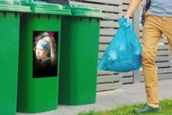 Autocollant De Conteneur Vieux MaîtresIllustrations De Noël - Fille Avec Une Boucle D'oreille De Perle Par Le Vieux Maître Johannes Vermeer En Tache Abstraite De Couleurs -Jingle Bells Boutique 1200x800 764