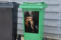 Sticker Conteneur ÉléphantIllustrations De Noël - Éléphant Avec Perroquet Dans La Forêt -Jingle Bells Boutique 1200x800 804