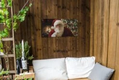 Poster De Jardin Père Noël Avec Un Sapin De Noël Coloré - 80x40 Cm - Décoration Murale Extérieur - Poster De Jardin - Toile De Jardin - Poster De Clôture - Tableau De Jardin -Jingle Bells Boutique 1200x800 808