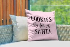 Coussins D'extérieur - Jardin - Citation Biscuits Pour Père Noël Décoration Murale Noël Rose Pastel - 50x50 Cm 9 Coussins D'extérieur - Jardin - Citation Biscuits Pour Père Noël Décoration Murale Noël Rose Pastel - 50x50 Cm -Jingle Bells Boutique 1200x800 868